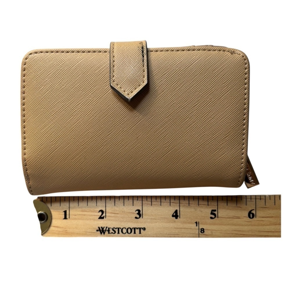 Anne Klein Tan Wallet with Horse bit Gold Accent - Picture 8 of 9